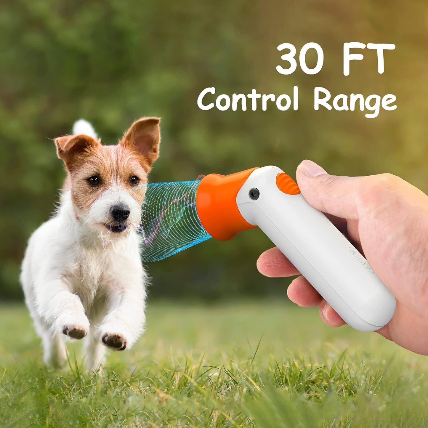 Dog Bark Deterrent, 2-in-1 Dog Training Tools, 30FT Control Range Anti Barking D