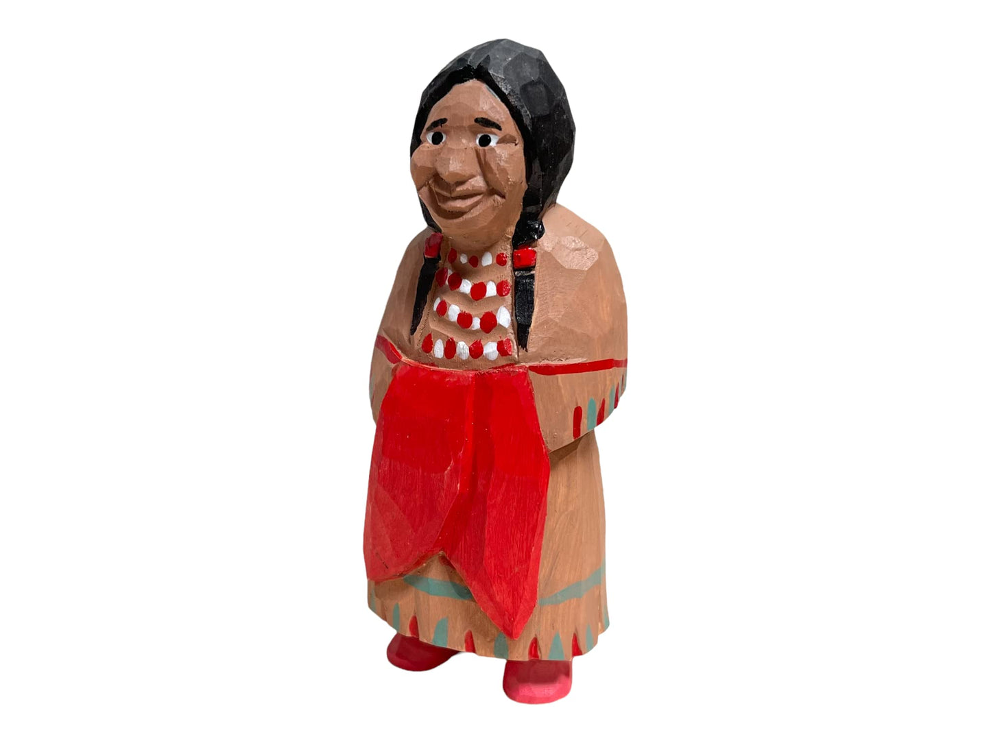 YEEYAYA Indian Wood Sculpture Hand Carved Wood Wooden Figurine Home Decor Room Decor Natural American