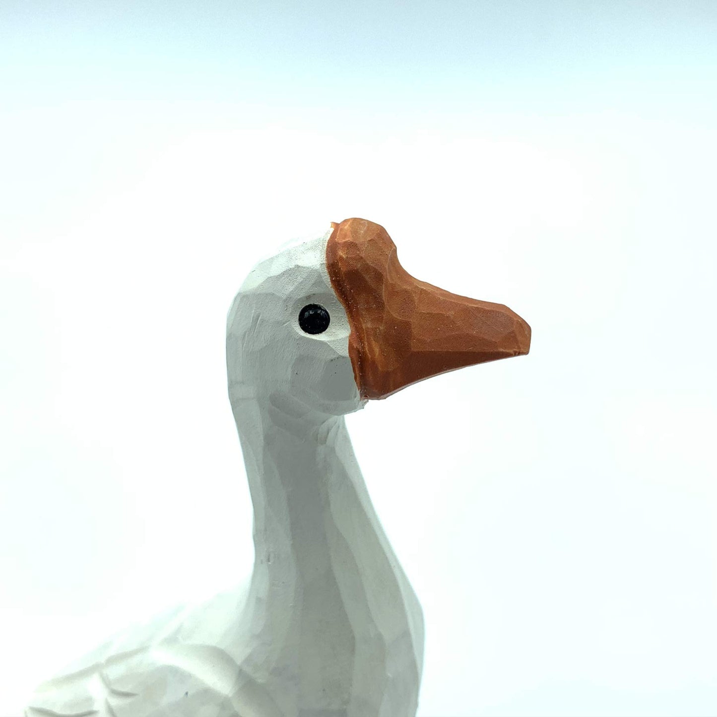 by Unbranded Hand Carved Wood Wooden Goose Figurine Wood Sculpture woodcarving Wood Collectibles