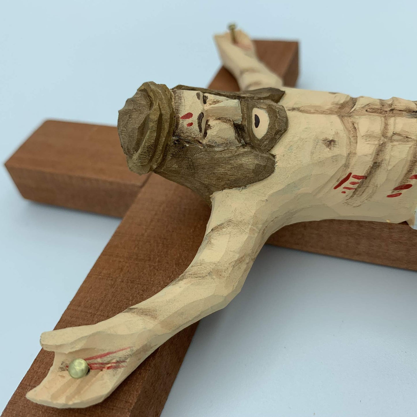 by Unbranded Hand Carved Wood Wooden Crucifix Figurines Merry Jesus Crucifix Religious Supplies