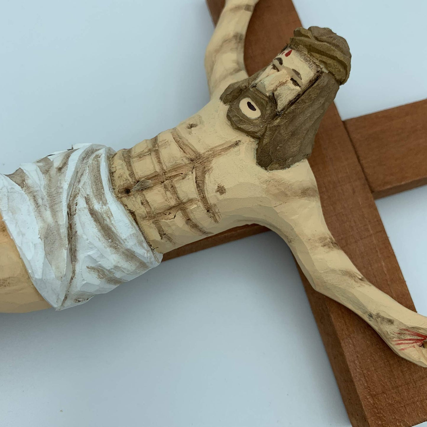 by Unbranded Hand Carved Wood Wooden Crucifix Figurines Merry Jesus Crucifix Religious Supplies