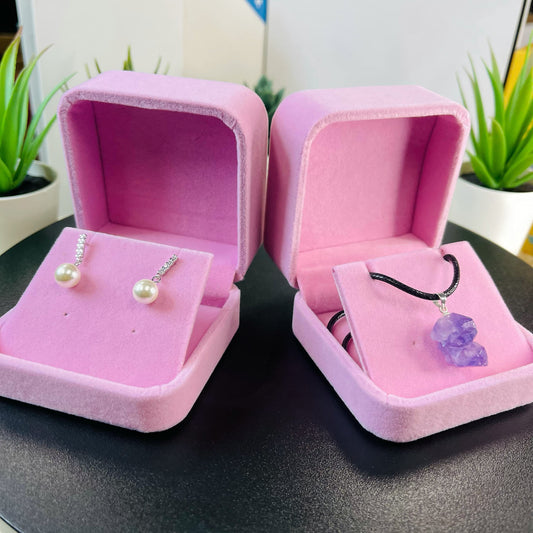 YEEYAYA 2 pcs Earrings box storage box jewelry box Necklace box Ear studs box