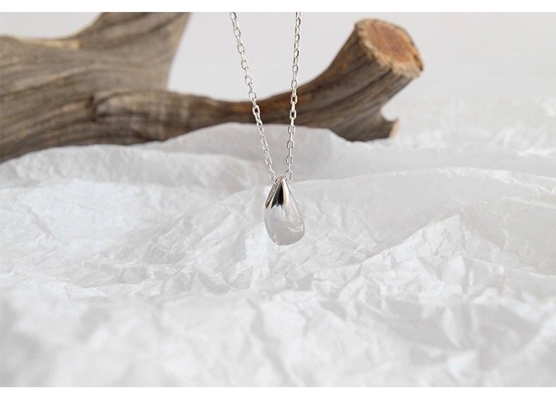 Water droplets shape Necklace US SELLER 925 sterling silver Christmas gift A04