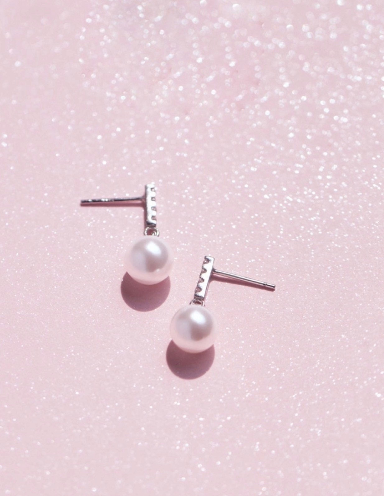 pearl earrings 925 sterling silver earrings Christmas gif with box e04