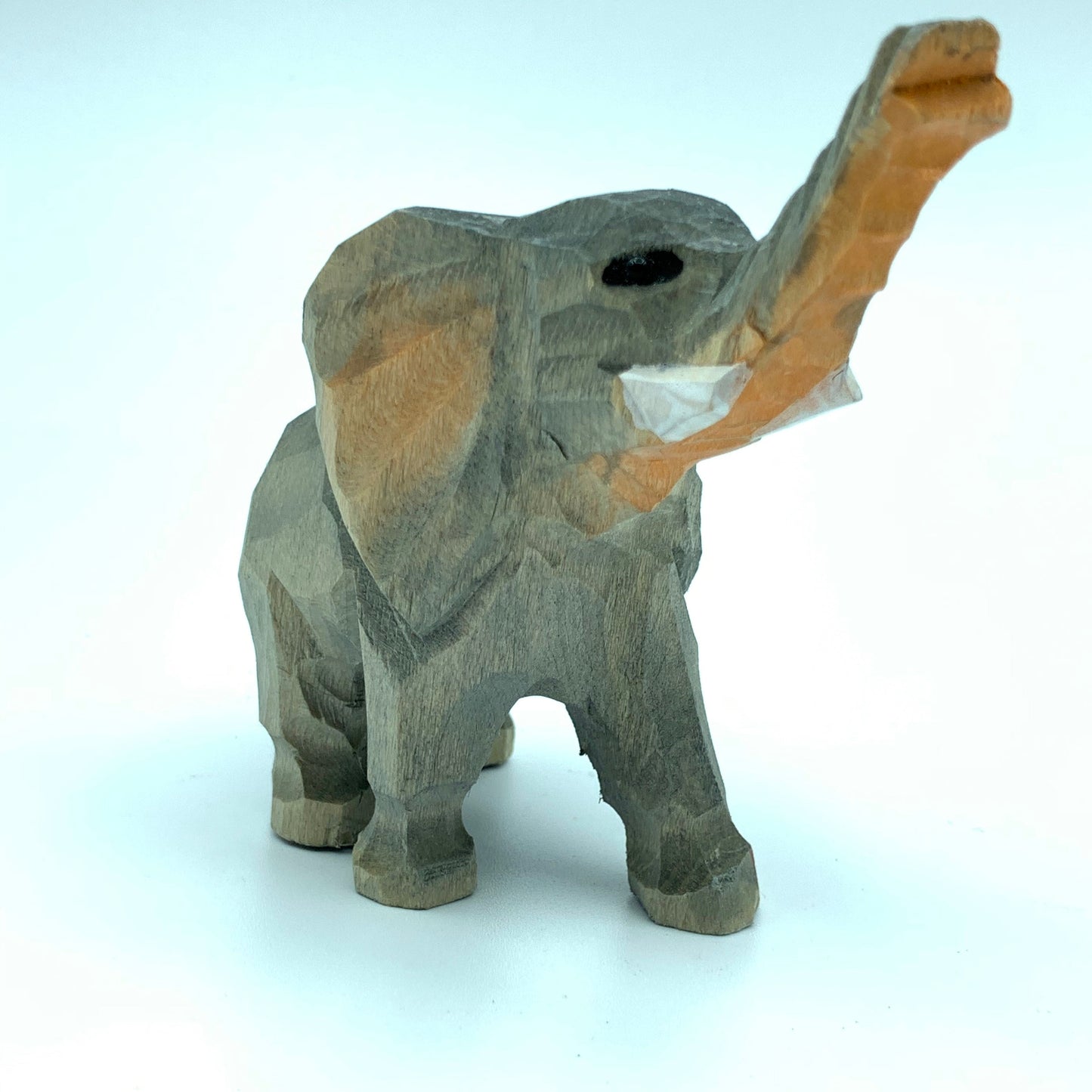 Hand Carved Wood Wooden elephant Figurine