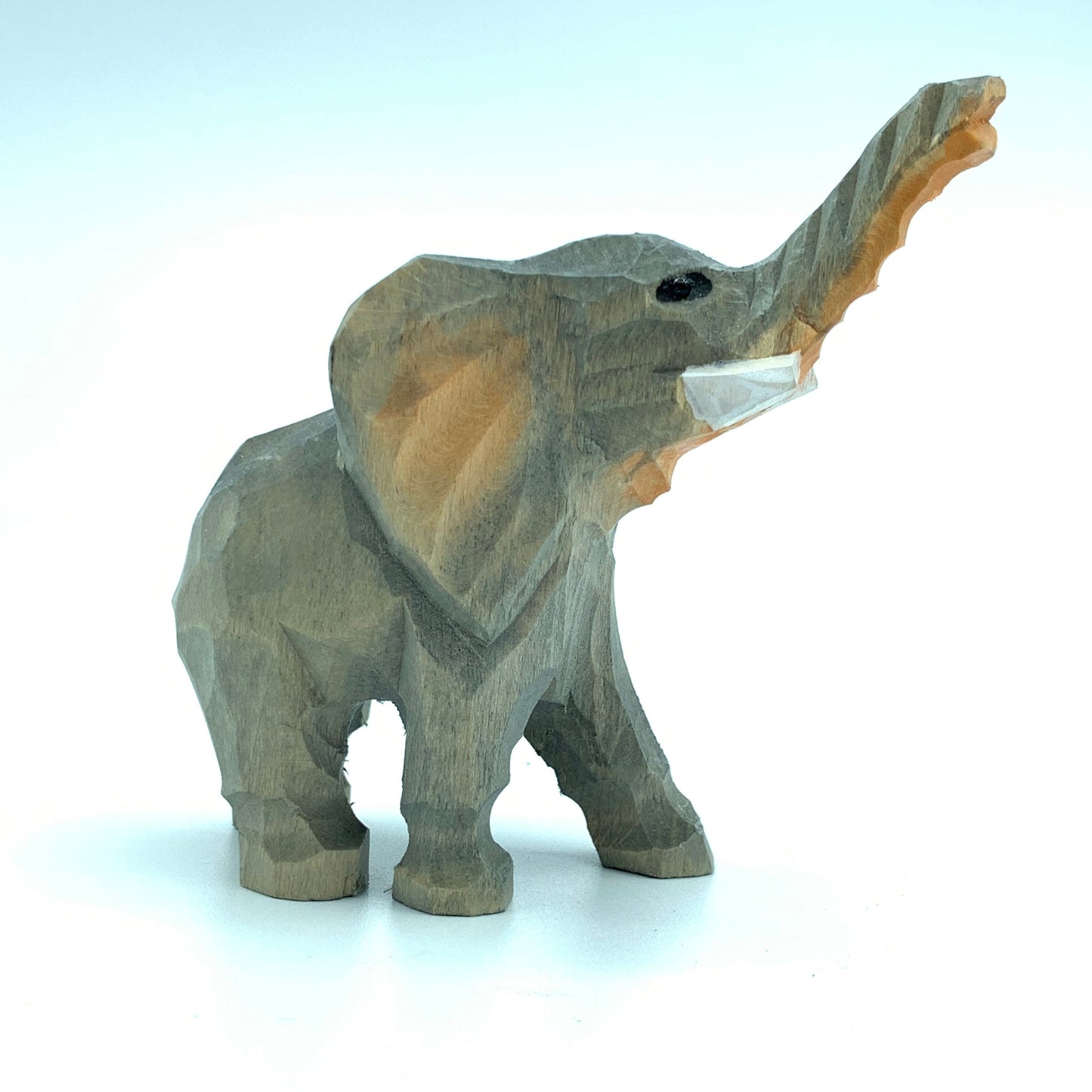 Hand Carved Wood Wooden elephant Figurine