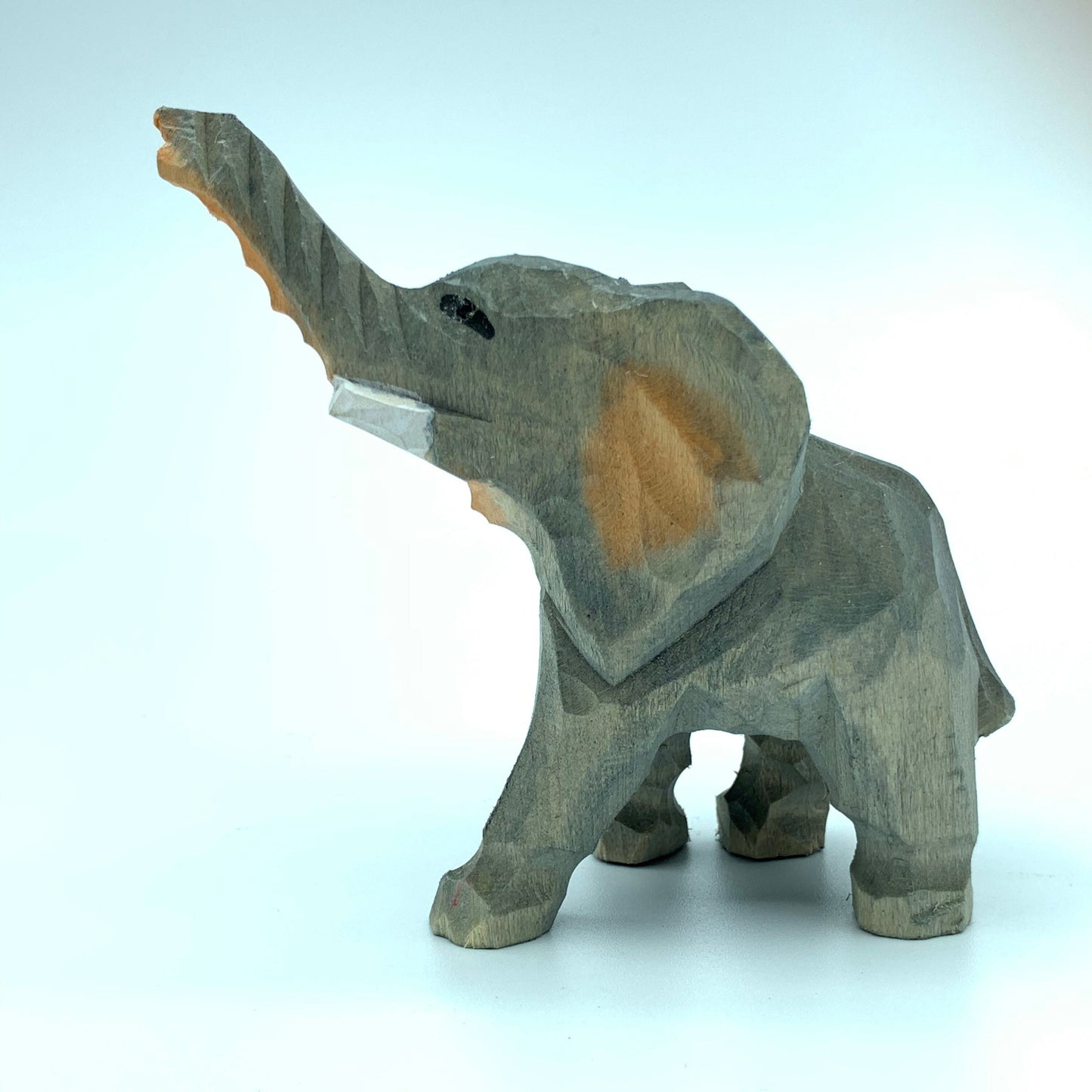 Hand Carved Wood Wooden elephant Figurine