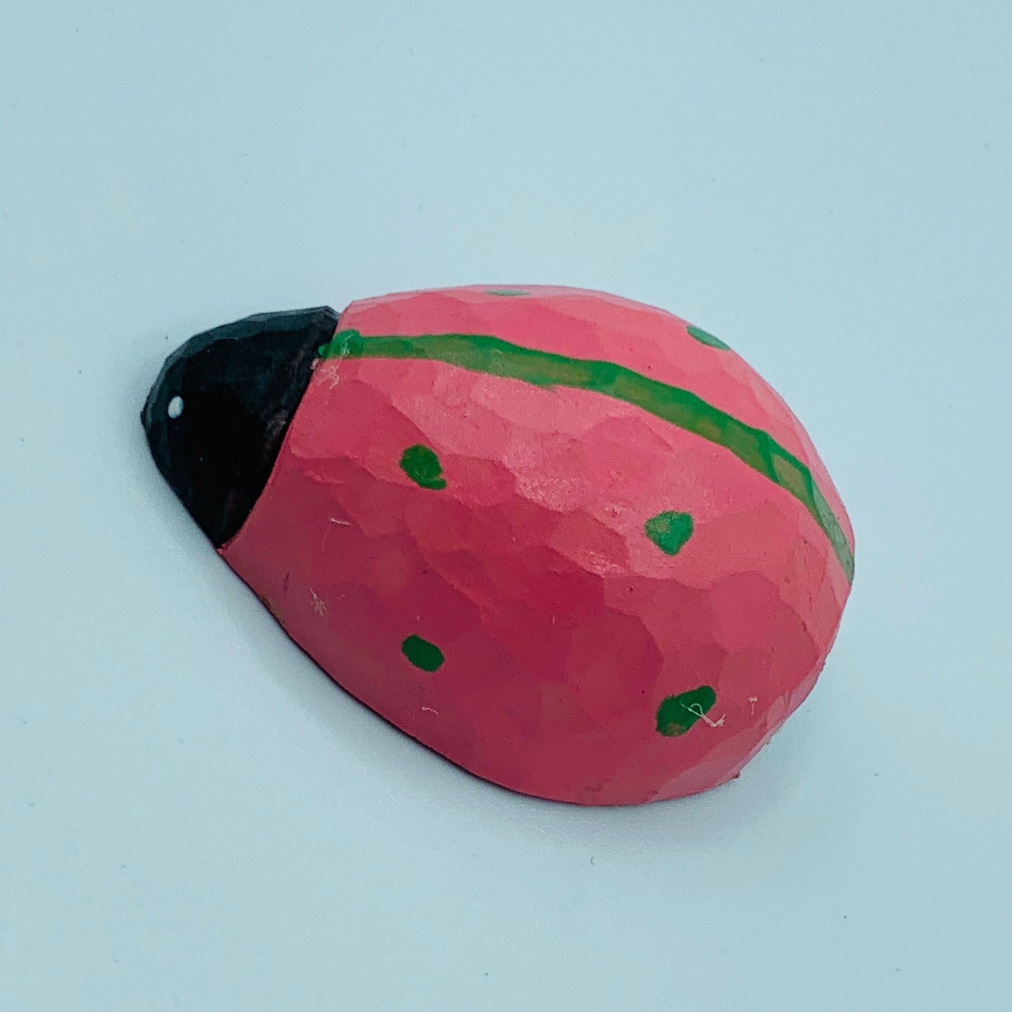 hand made wood carvings Ladybug  pencil sharpener