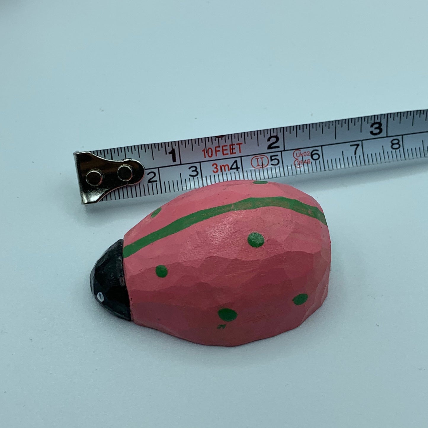 hand made wood carvings Ladybug  pencil sharpener