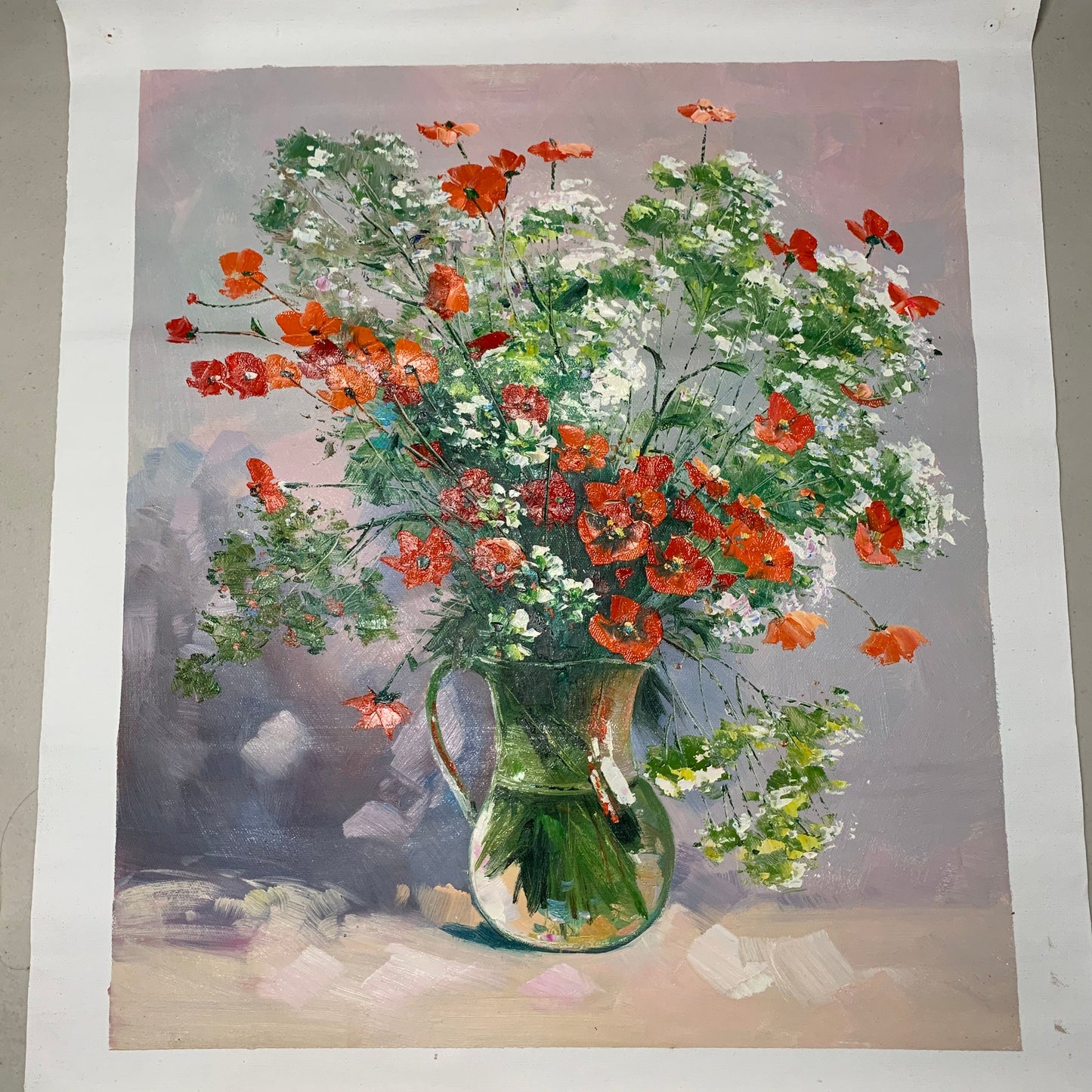 20×24in  oil paintings 100% hand-painted vase flowers