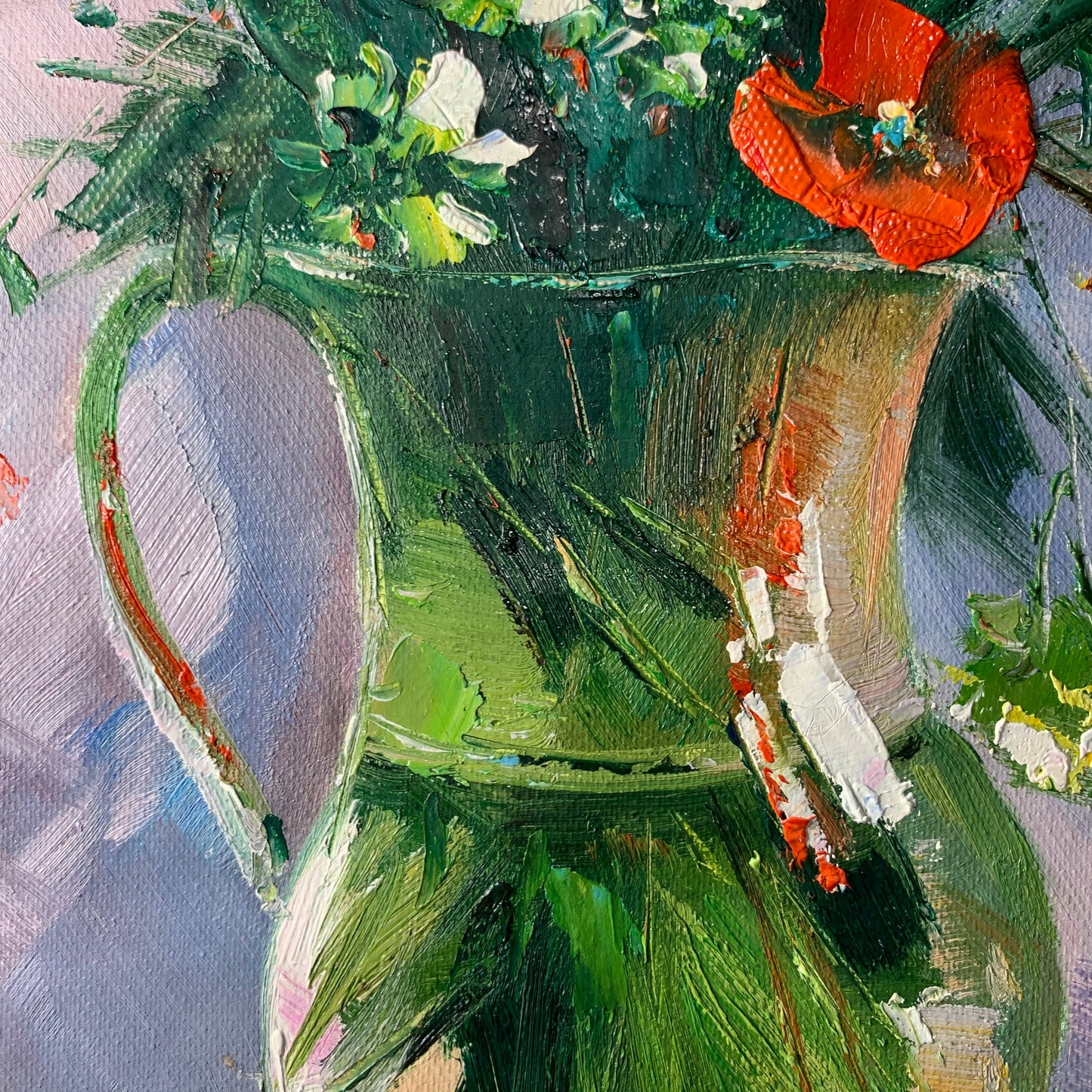 20×24in  oil paintings 100% hand-painted vase flowers