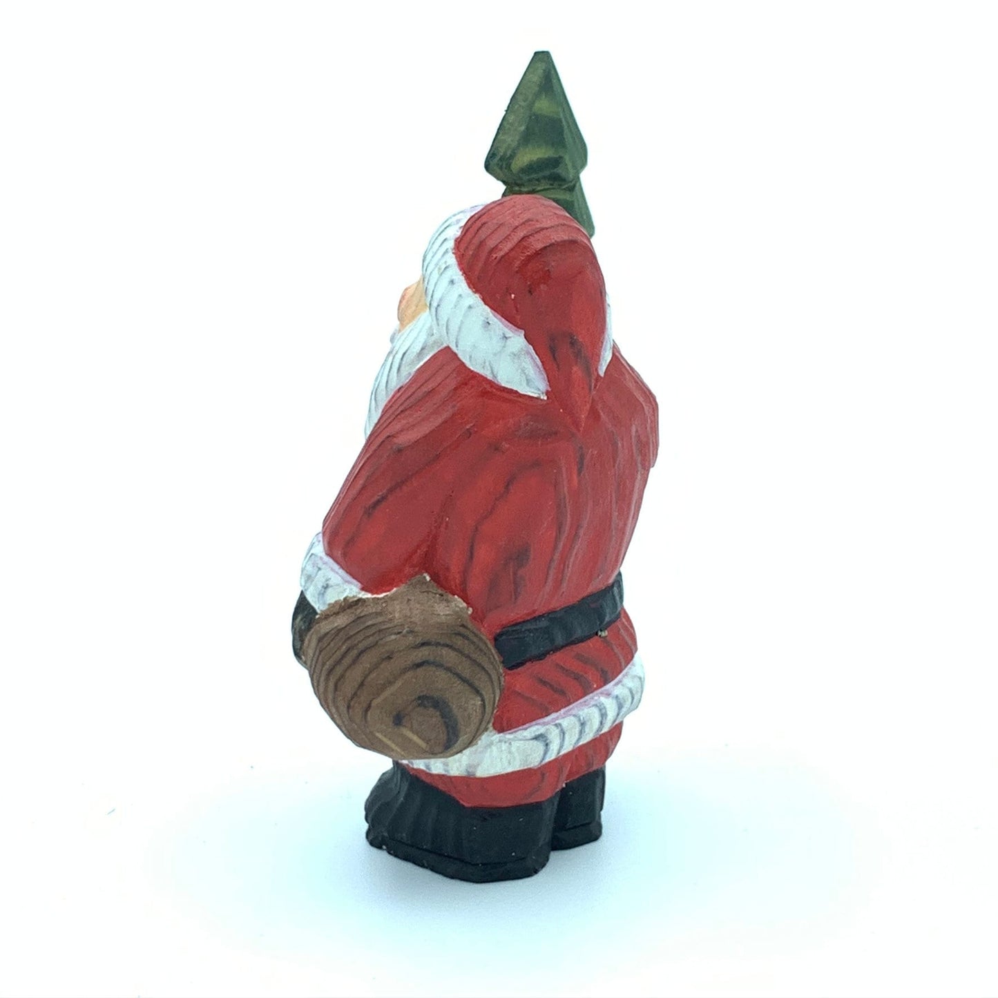 woodcarving Hand Carved Wood Wooden Santa Claus Figurine Merry Christmas gift