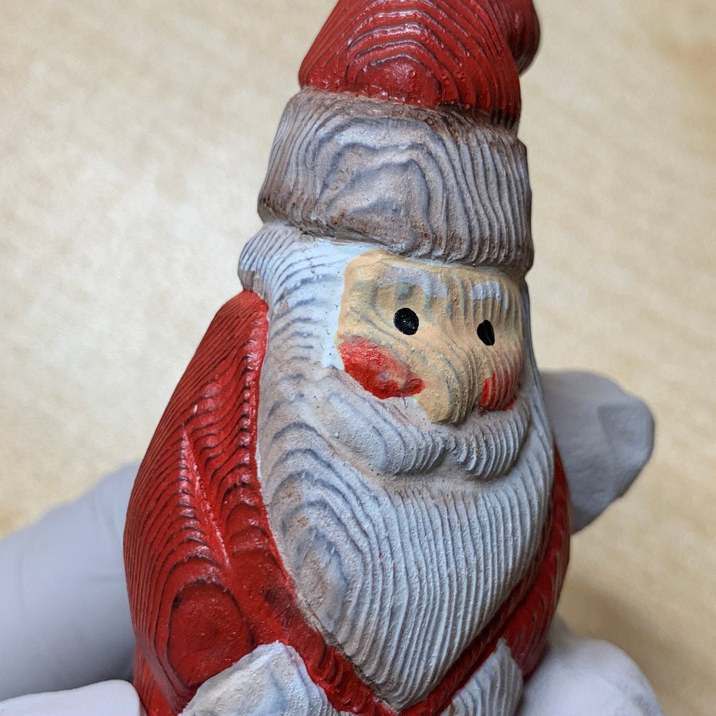 YEEYAYA Santa Stand Wood sculpture Hand Carved Wood Wooden Santa Claus Figurine Christmas gift Wood Statue Room Decor home Decor