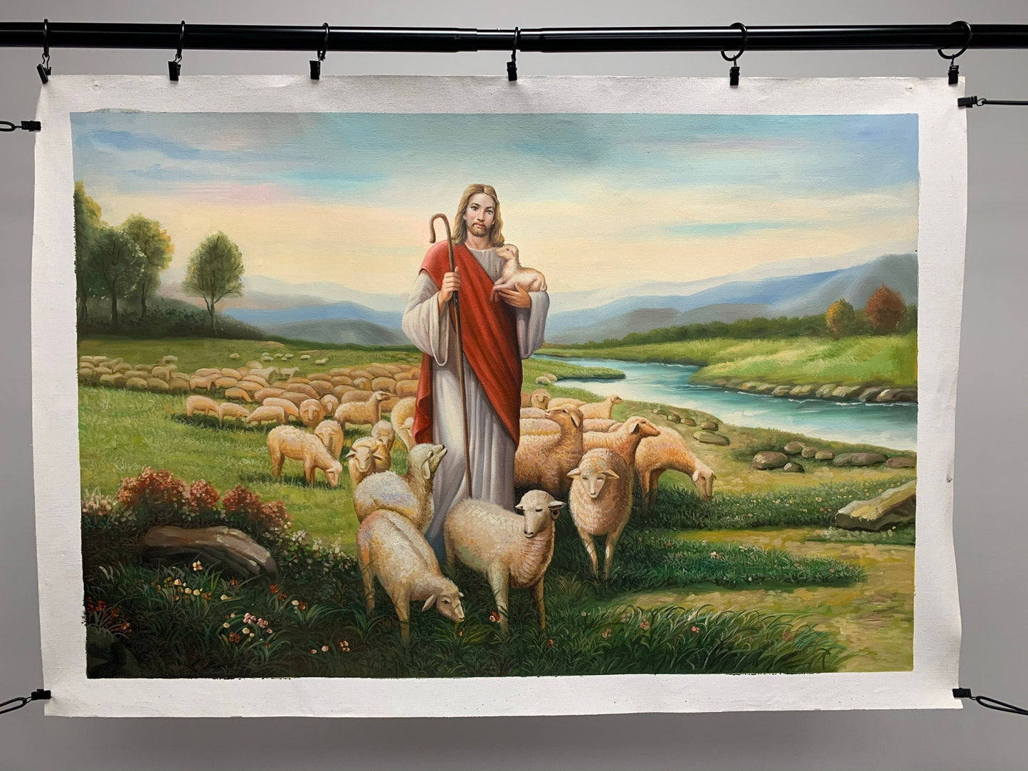 100% hand-painted 36in x24in Jesus oil paintings