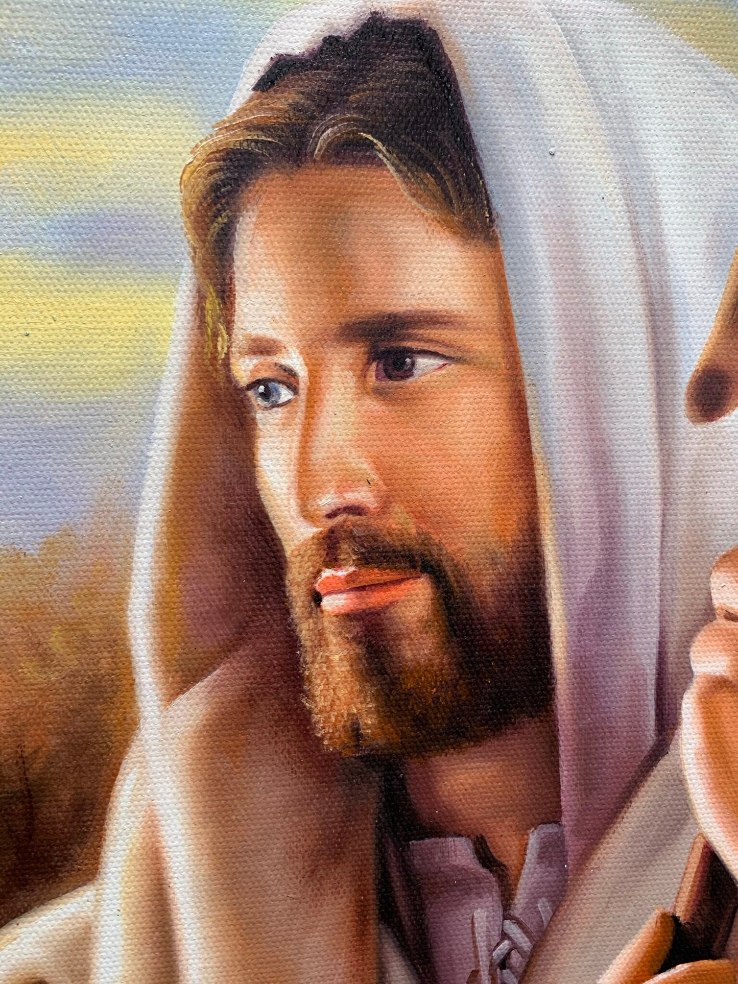 100% hand-painted 36in x24in Jesus oil paintings