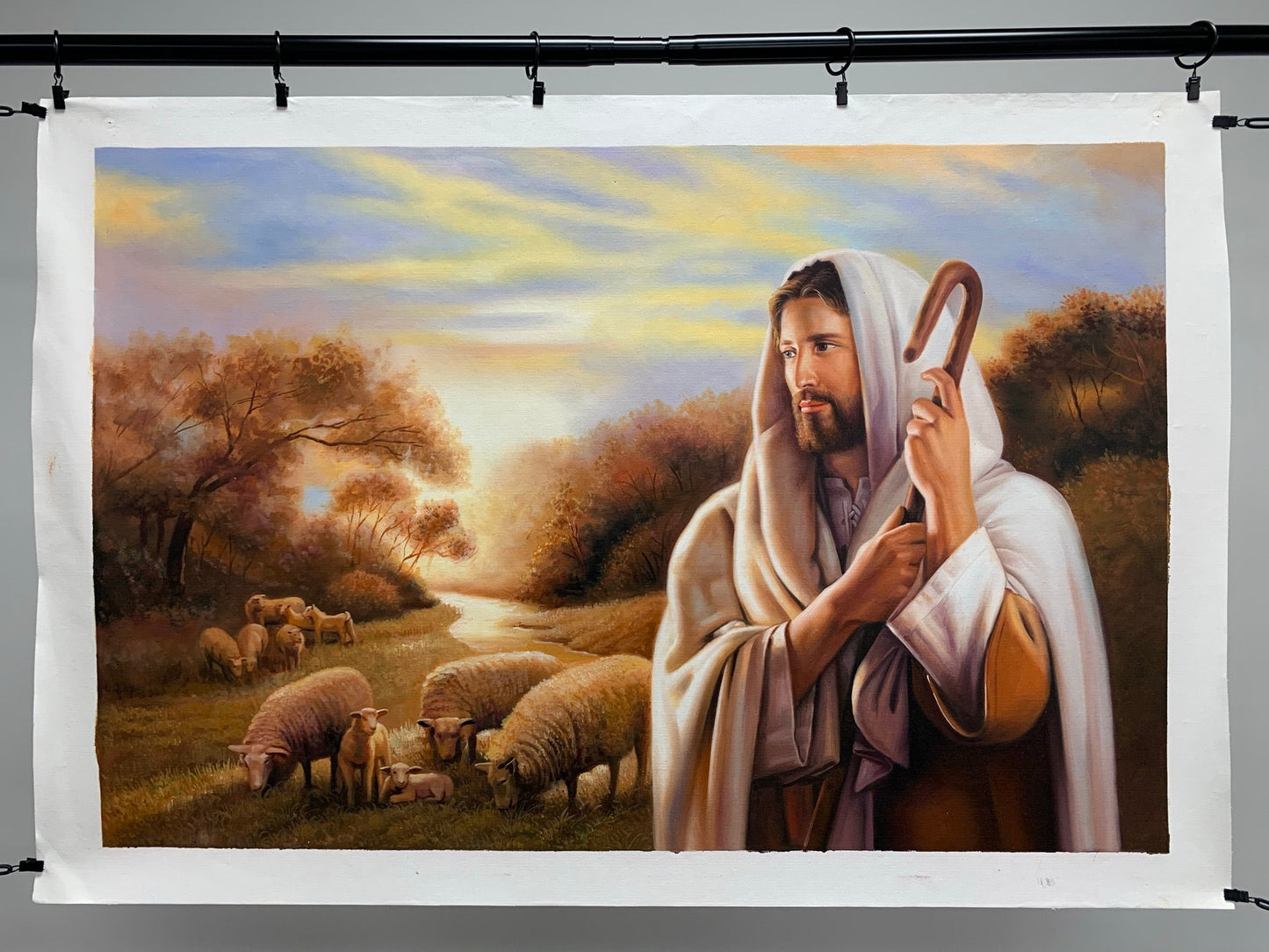 100% hand-painted 36in x24in Jesus oil paintings