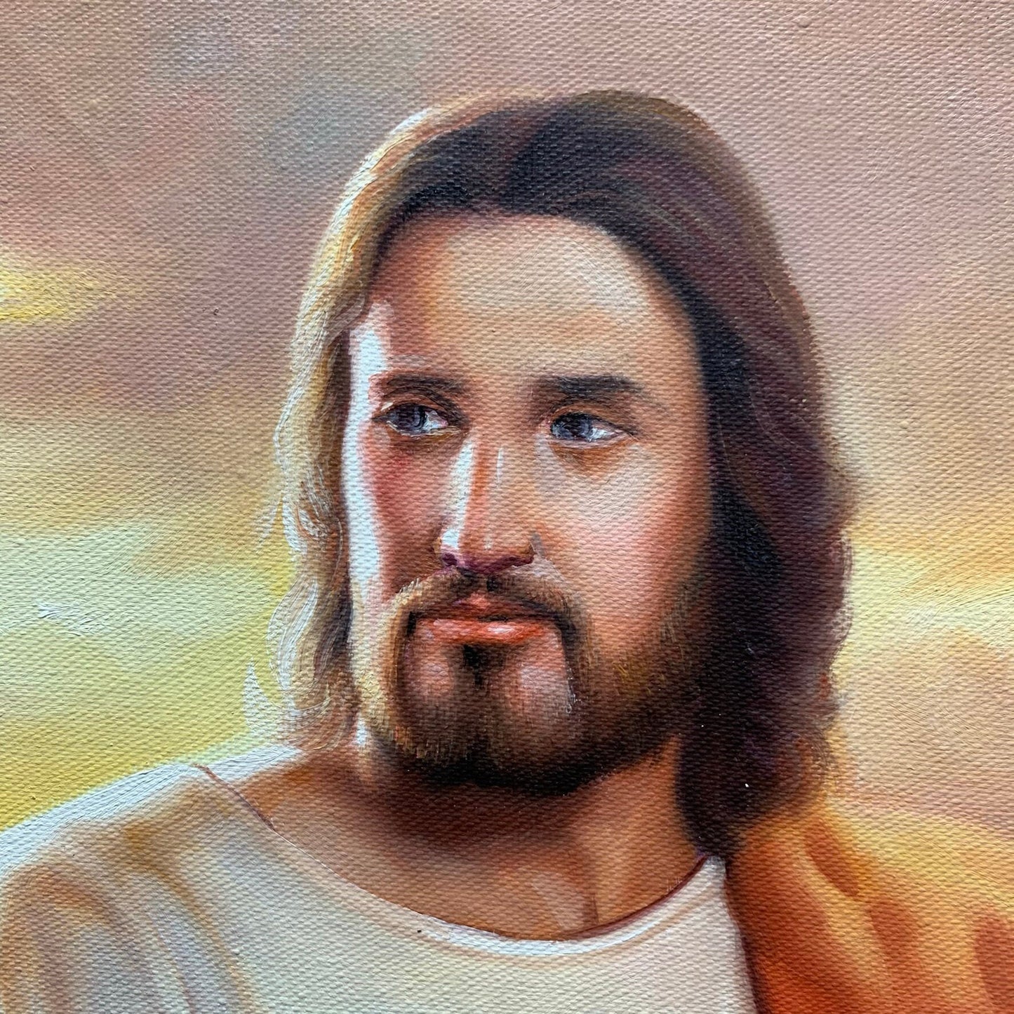 100% hand-painted 36in x24in Jesus oil paintings