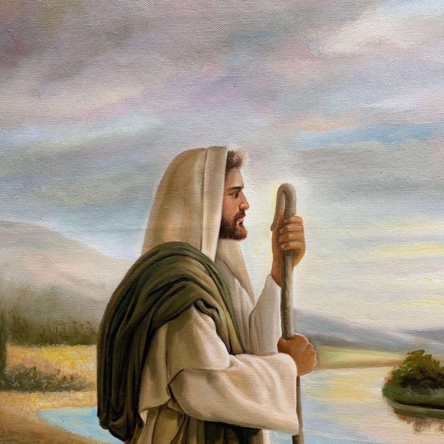 100% hand-painted 36in x24in Jesus oil paintings