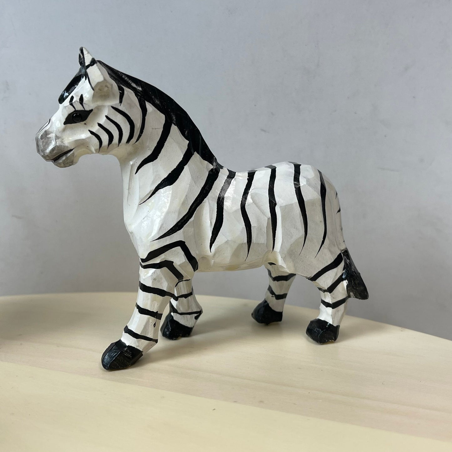 YEEYAYA Wood Zebra Handmade Wood sculpture Home decor Wood statue Wood figurines room decor Hand Carved wild animals Zoo