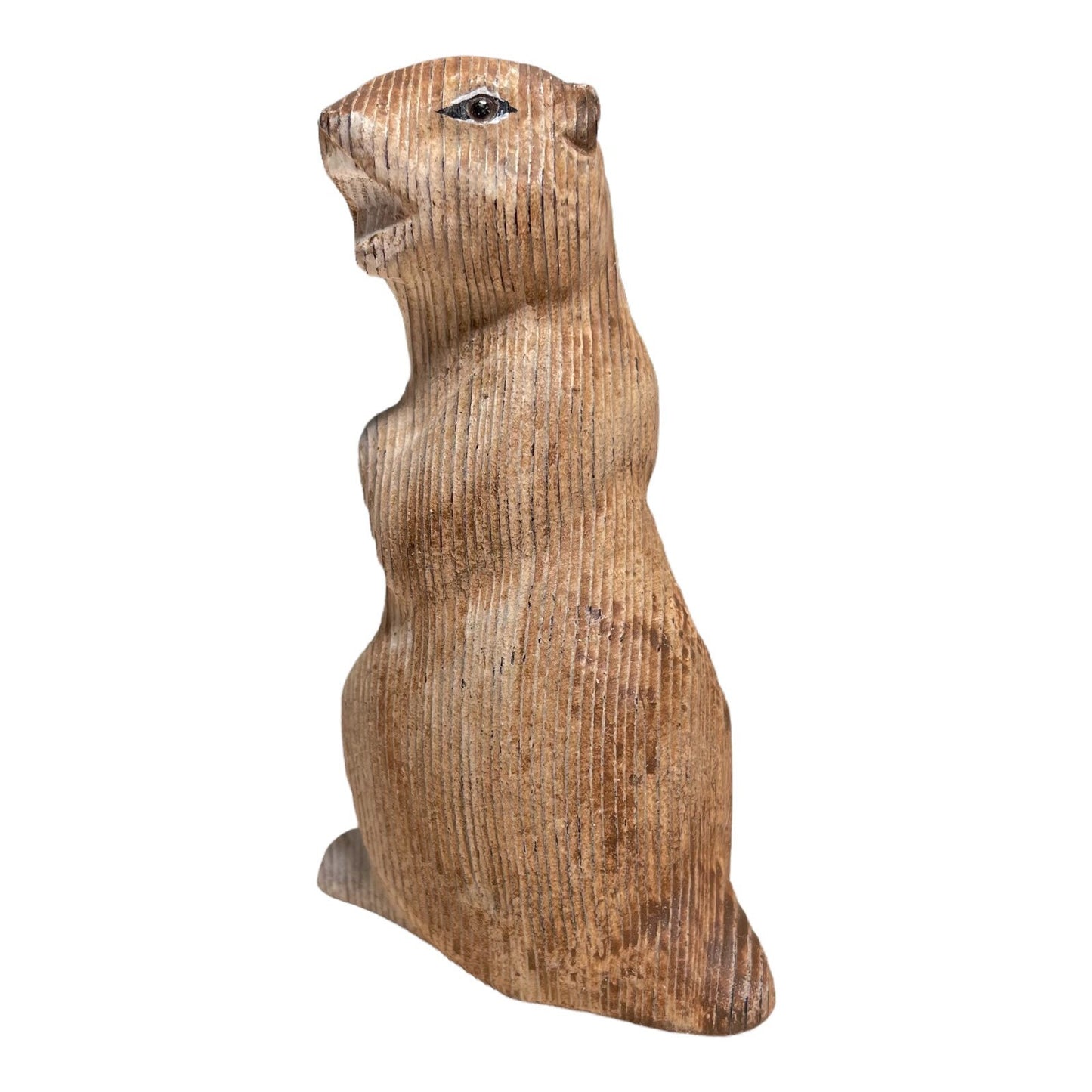 YEEYAYA Wood marmot groundhog Wood sculpture Home decor Wood statue Wood figurines room decor Hand Carved wild animals