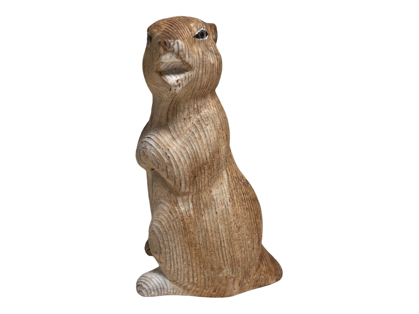 YEEYAYA Wood marmot groundhog Wood sculpture Home decor Wood statue Wood figurines room decor Hand Carved wild animals