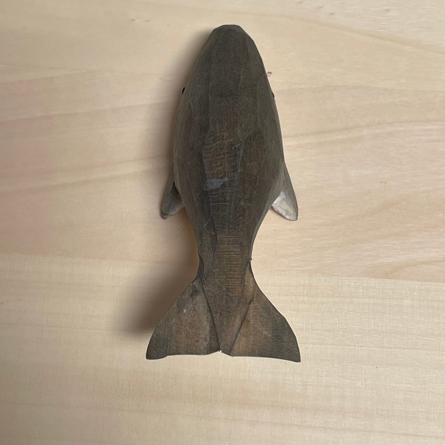 YEEYAYA Grey whale 4.2 inch Wood sculpture Hand Carved Wood Wooden whale Figurine woodcarving home decor room decor marine life