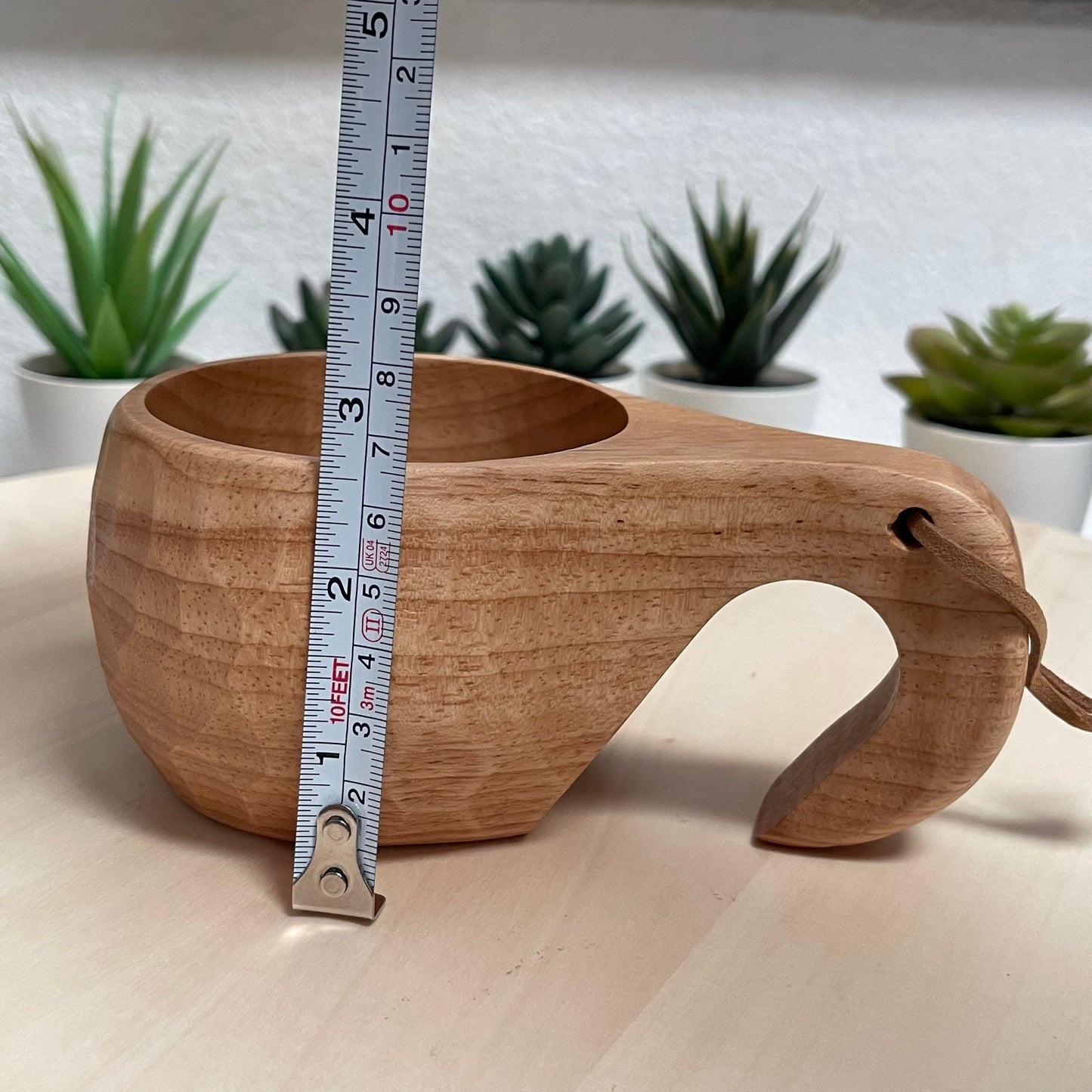 Elephant nose Handcrafted Wood Camp Mug - 100% Natural Hardwood Cup Handcarved meaning no two are the same,