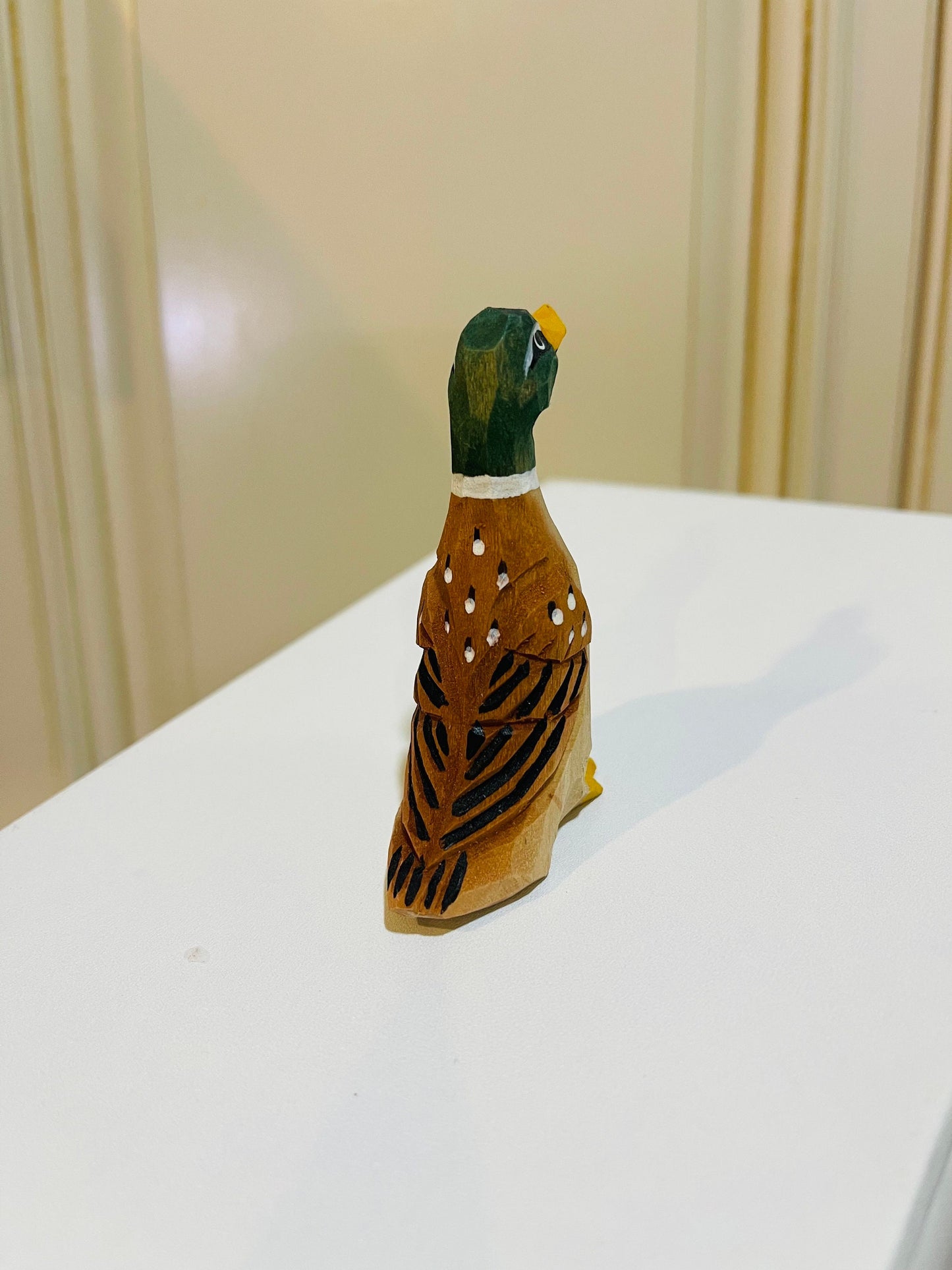 Duck Hand Carved Wood sculpture Home decor Wood statue Wood figurines room decor