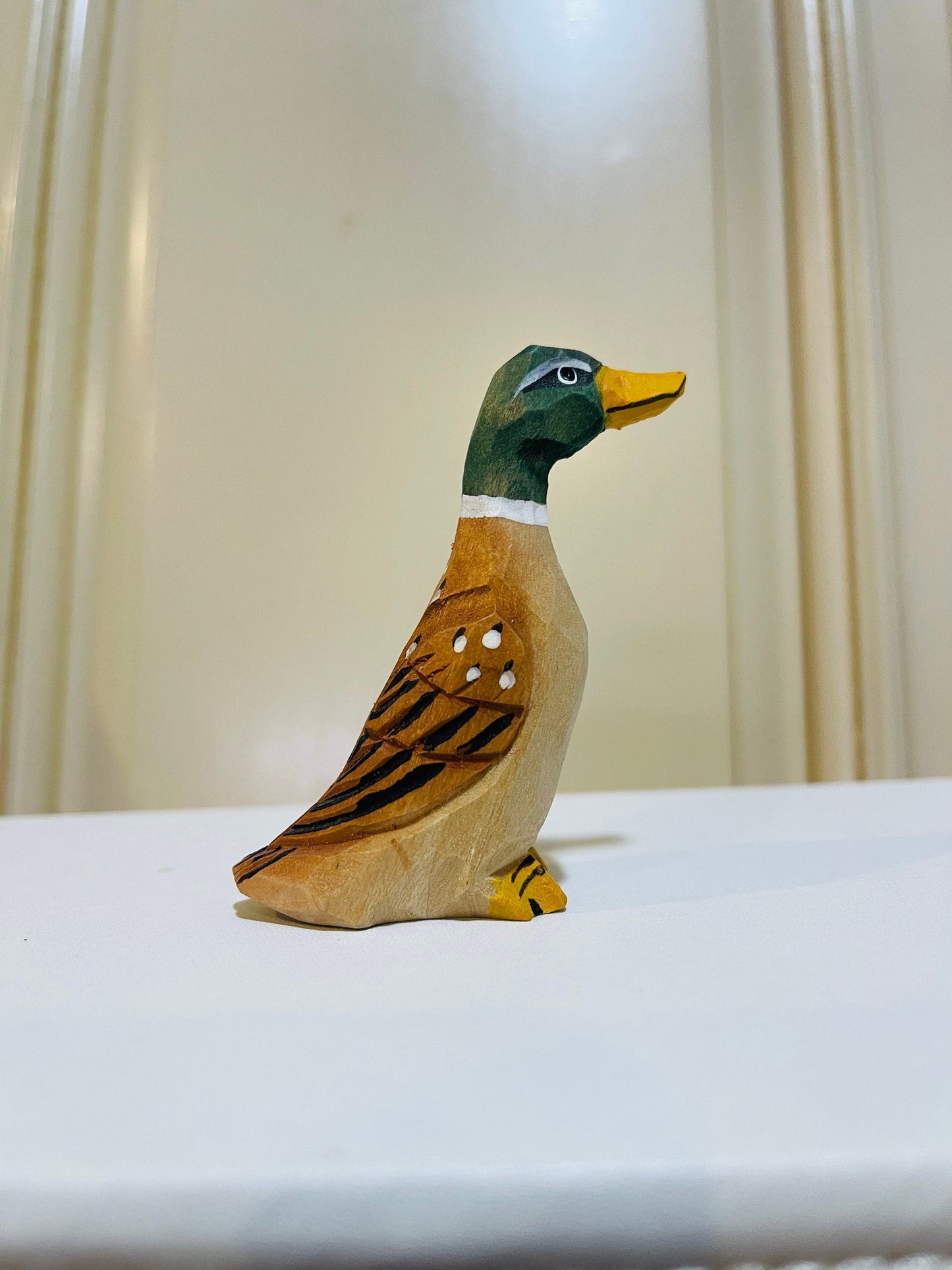 Duck Hand Carved Wood sculpture Home decor Wood statue Wood figurines room decor