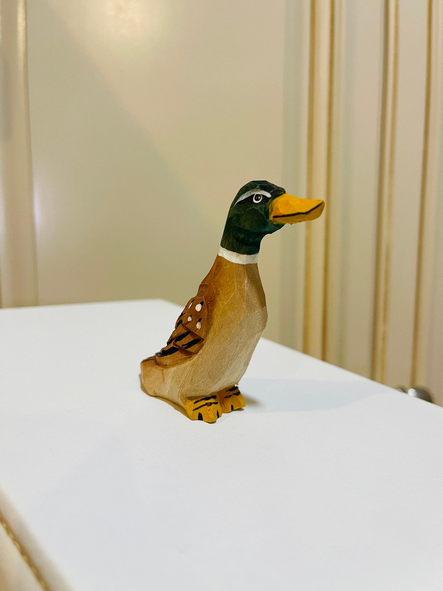 Duck Hand Carved Wood sculpture Home decor Wood statue Wood figurines room decor