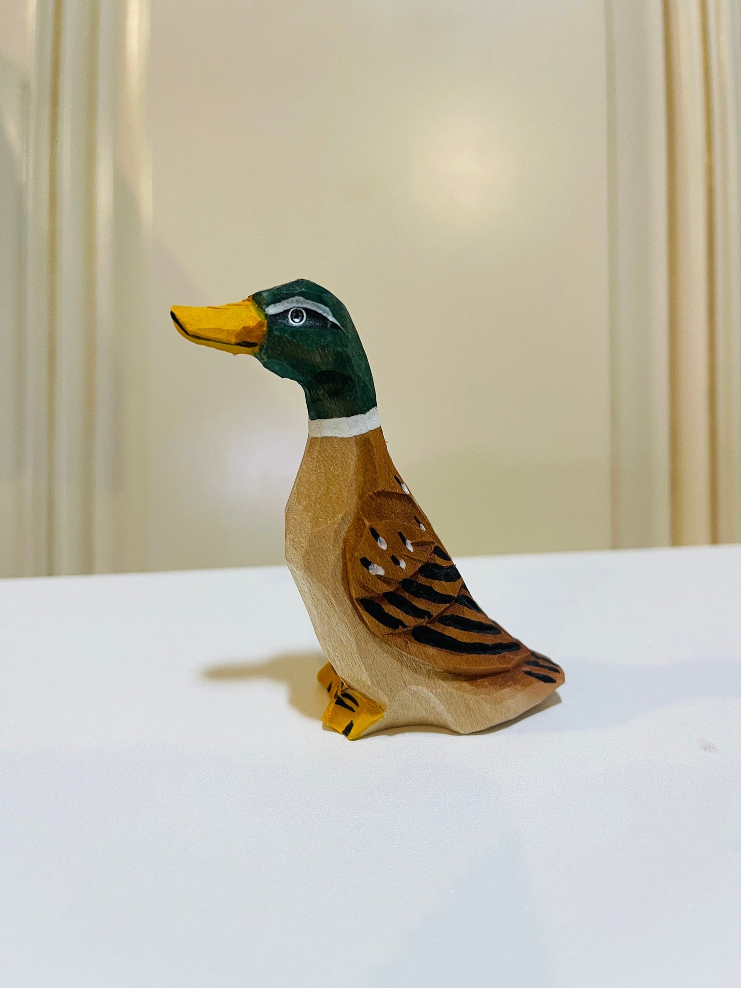 Duck Hand Carved Wood sculpture Home decor Wood statue Wood figurines room decor